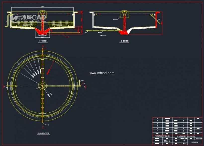 (1/3 总图图纸简介啤酒厂污泥浓缩池,本工艺在流量小的设计下完成