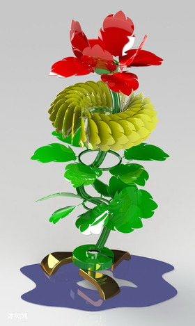 一朵机械花朵