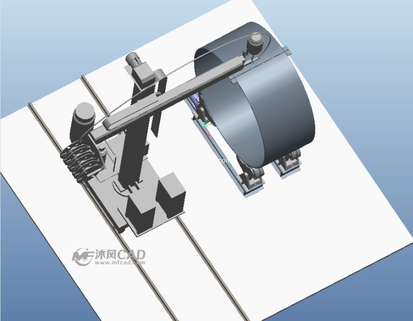 大直径圆柱形薄壁件焊接夹具 - proe机械设备模型下载 - 沐风图纸