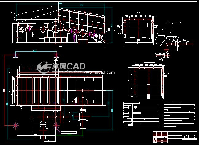 wbf-1554型波动辊式给料机总图 - autocad机械图纸 - 沐风图纸