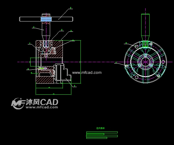 三爪卡盘的设计 - autocad普通工程机械图纸 - 沐风图纸