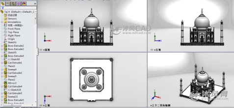 泰姬陵设计(建筑设计)三视图