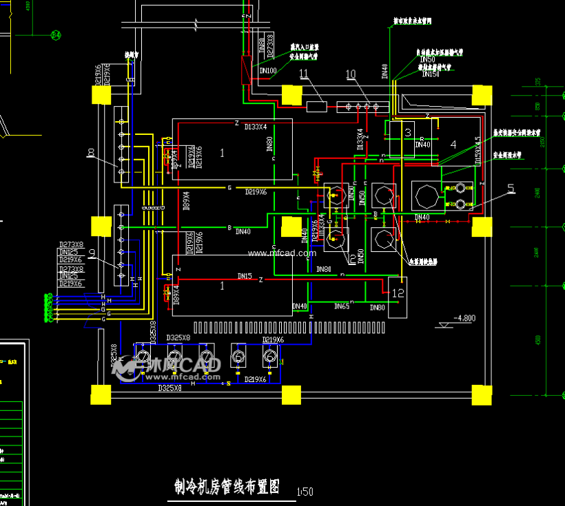 cad空调机房图纸 autocad暖通空调相关图纸 沐风图纸