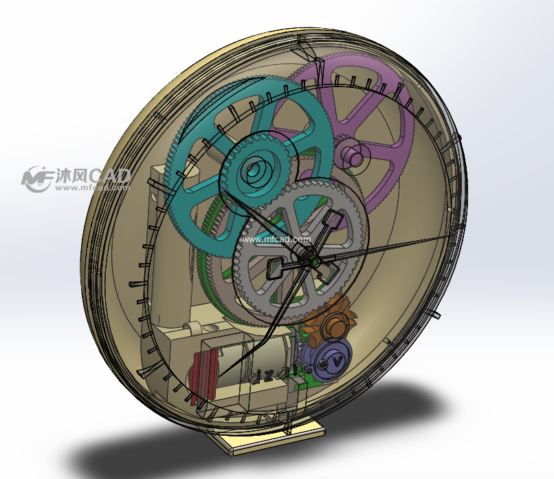钟表内部结构清晰