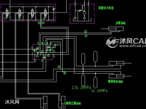 某长鹅颈式挂车液压原理图