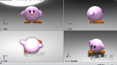 可爱小玩偶设计三视图