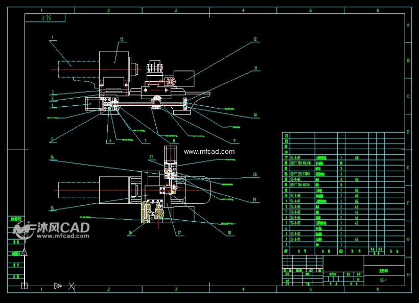普通仪表车床cad图纸