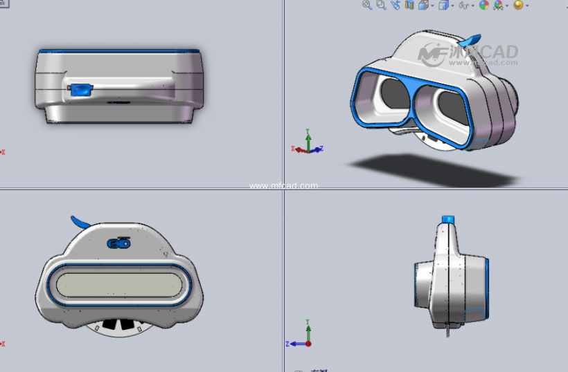 3d掃描機設計模型三視圖