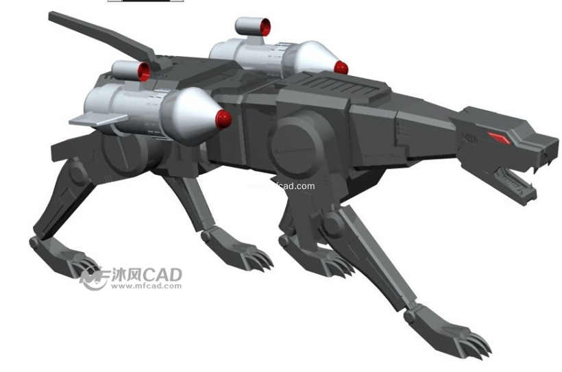 机器狗模型 - proe动物模型类下载 - 沐风图纸