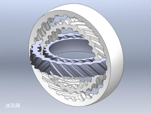 蜗轮蜗杆斜齿轮传动零件cad图