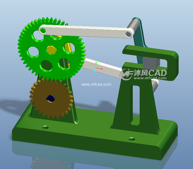 一种凸轮机构三维模型设计(带运动仿真,原创)