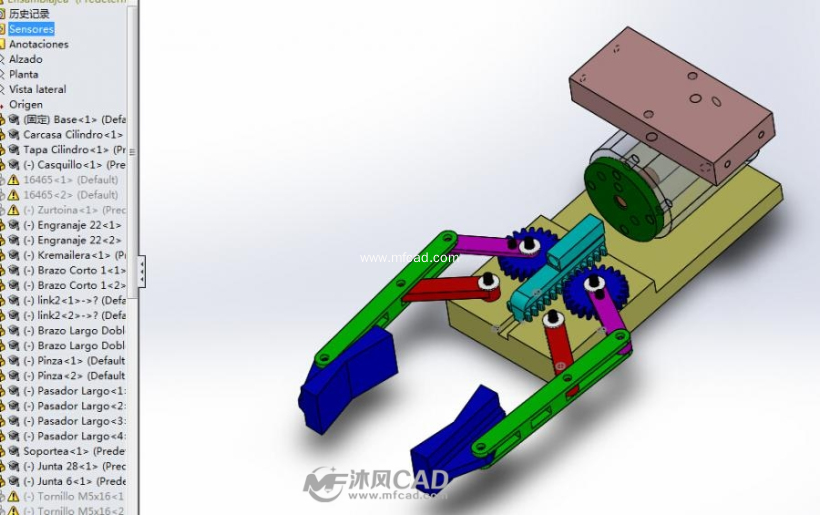 平行夹爪机构设计图片