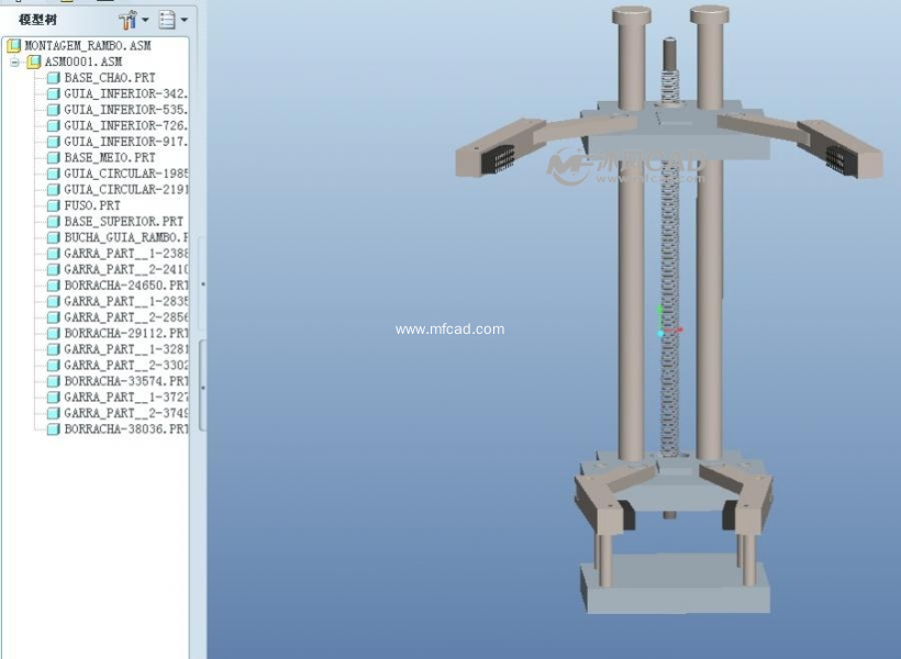 固定抱紧装置三维模型