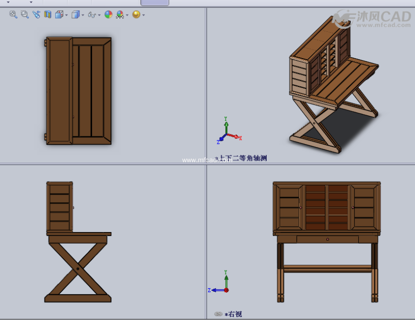 摆放工具的小桌设计模型
