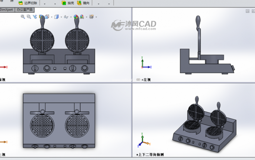 烙饼机模型 - solidworks生活用品类模型下载 - 沐风图纸