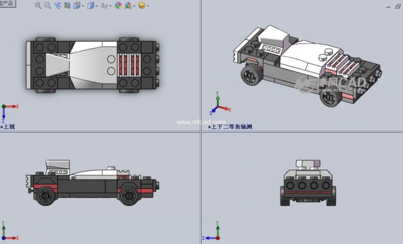 乐高工艺拼图之小汽车设计模型