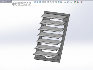 百叶窗翅片模型图片