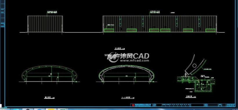 某工厂弧形厂房钢结构施工图纸