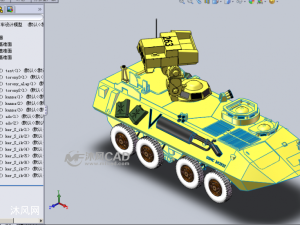 軍用裝甲車設計模型圖 - 軍工模型圖紙 - 沐風網