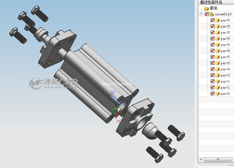ug8.0典型机械零部件部件装配爆炸模型