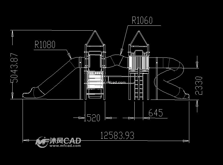 儿童游乐设施平面图 - cad幼儿园建筑图纸下载,免费幼儿园cad施工图