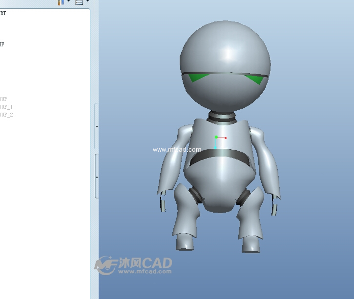 馬文機器人proe模型 - proe玩具公仔類模型下載 - 沐風圖紙