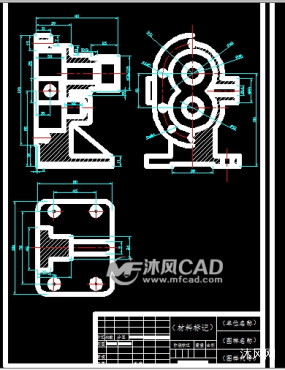 齿轮油泵三视图图纸合集的封面图