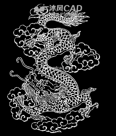 龙的cad描图
