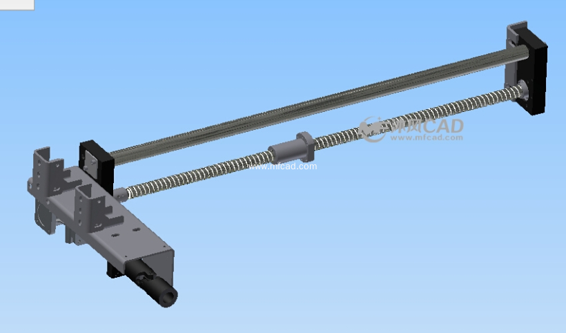 丝杆导杆机构 - solidworks传动件和减速器模型下载 - 沐风图纸