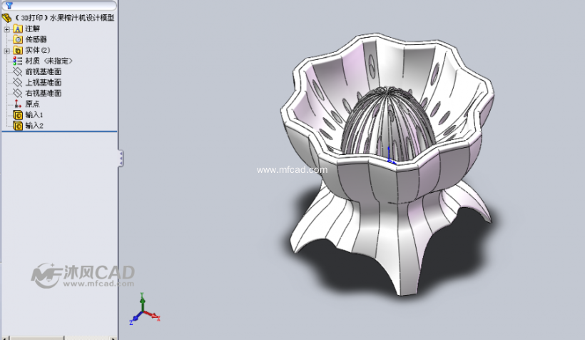 (3d打印)水果榨汁机设计模型