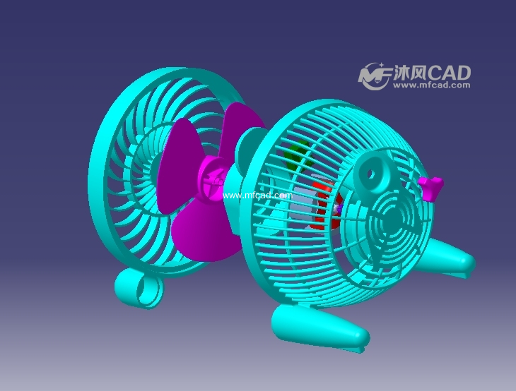 电风扇catia造型爆炸图