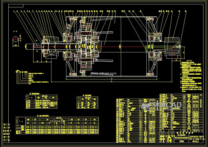 wdy6550型外装式电动滚筒装配图