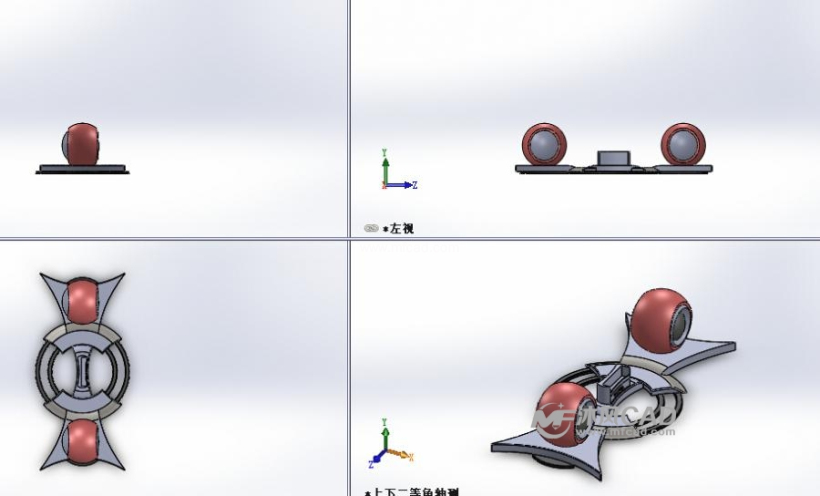 手機與音響一體設計模型三視圖