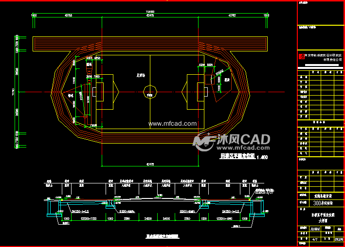 300,400m塑膠跑道施工cad圖紙