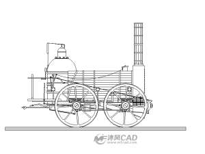 火车头cad三维模型图