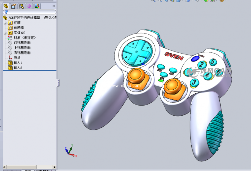 PSP游戏手柄设计模型