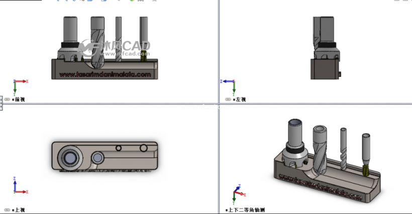 cnc刀具设计模型三视图