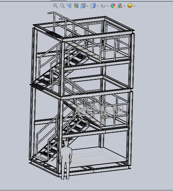 楼梯平台设计模型绘制