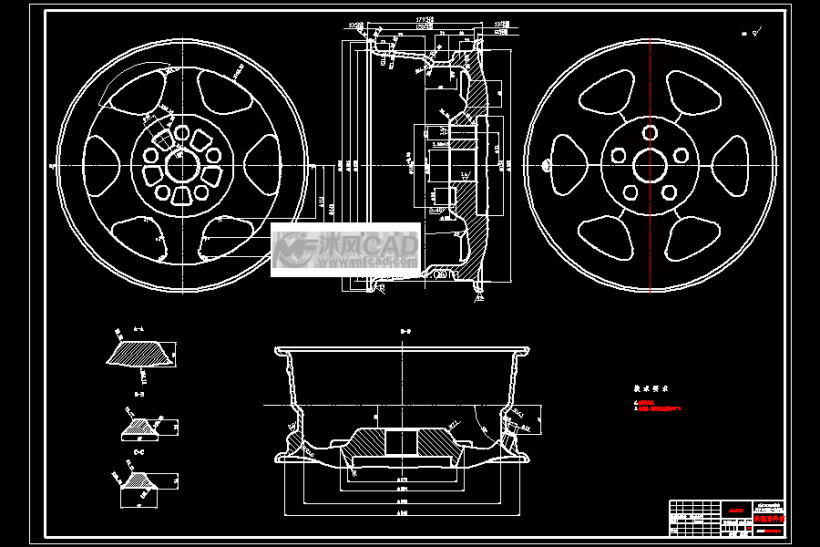轮毂零件图a0
