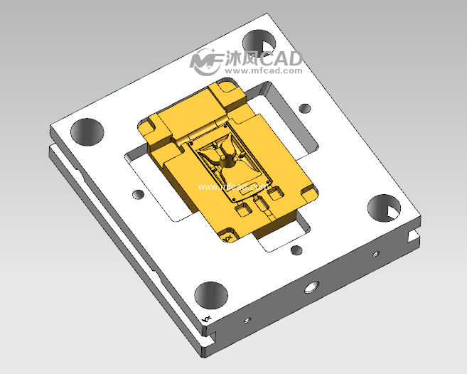 翻盖手机上盖面壳铝合金模具设计分模图