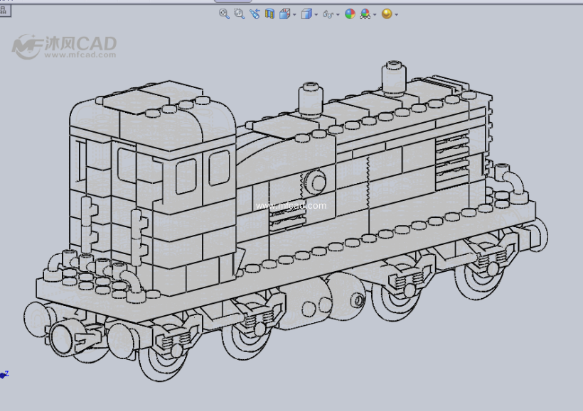 乐高玩具之列车头设计模型
