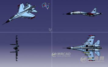 歼8战斗机三视图
