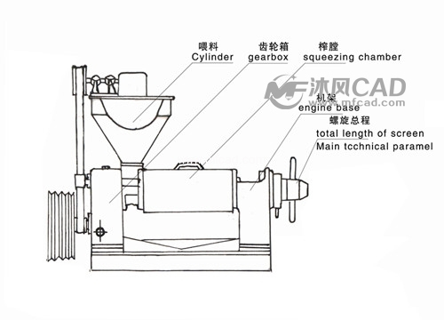 普通榨油机 solidworks机械设备模型下载 沐风图纸