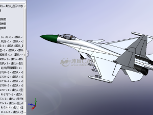 solidworks模型之苏35战斗机