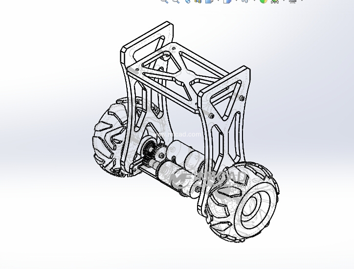 平衡机制的机器人设计模型 - solidworks机械设备模型下载 - 沐风图纸