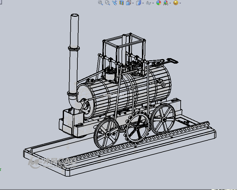 蒸汽火车结构设计模型(蒸汽火车)