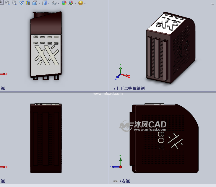 未来工作电脑设计模型三视图
