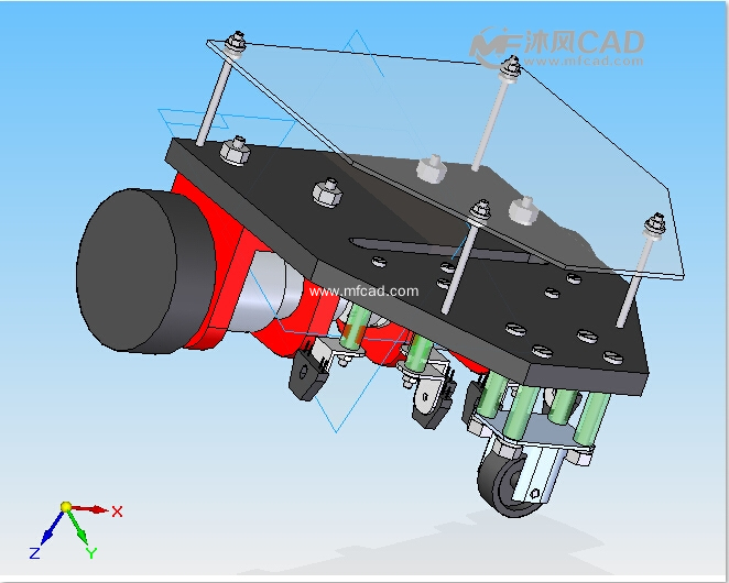 大学生设计的循迹小车设计模型