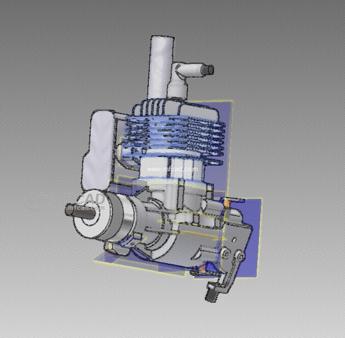 inventor设计的小发动机模型