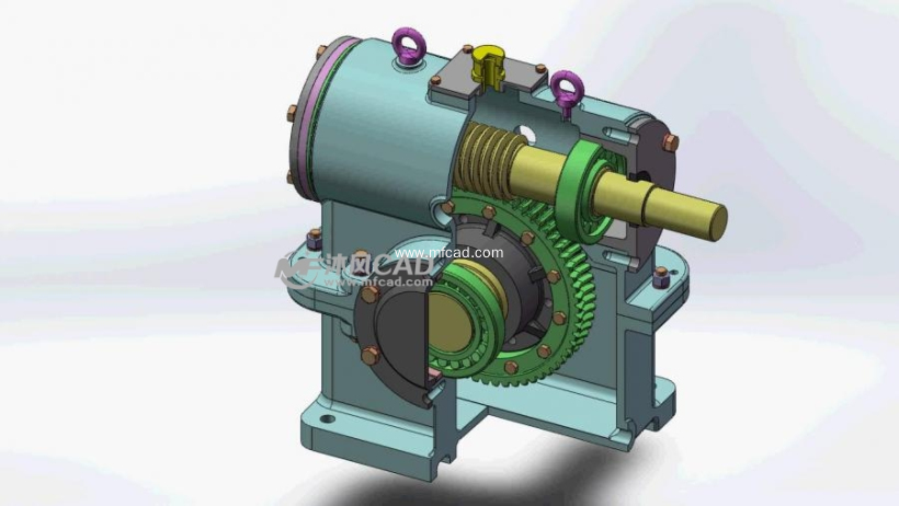 蜗轮蜗杆一级减速器